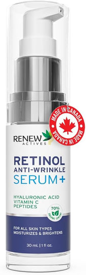 Renew Actives Retinol Serum for Face: Pure 1% Retinol Serum with Hyaluronic Acid
