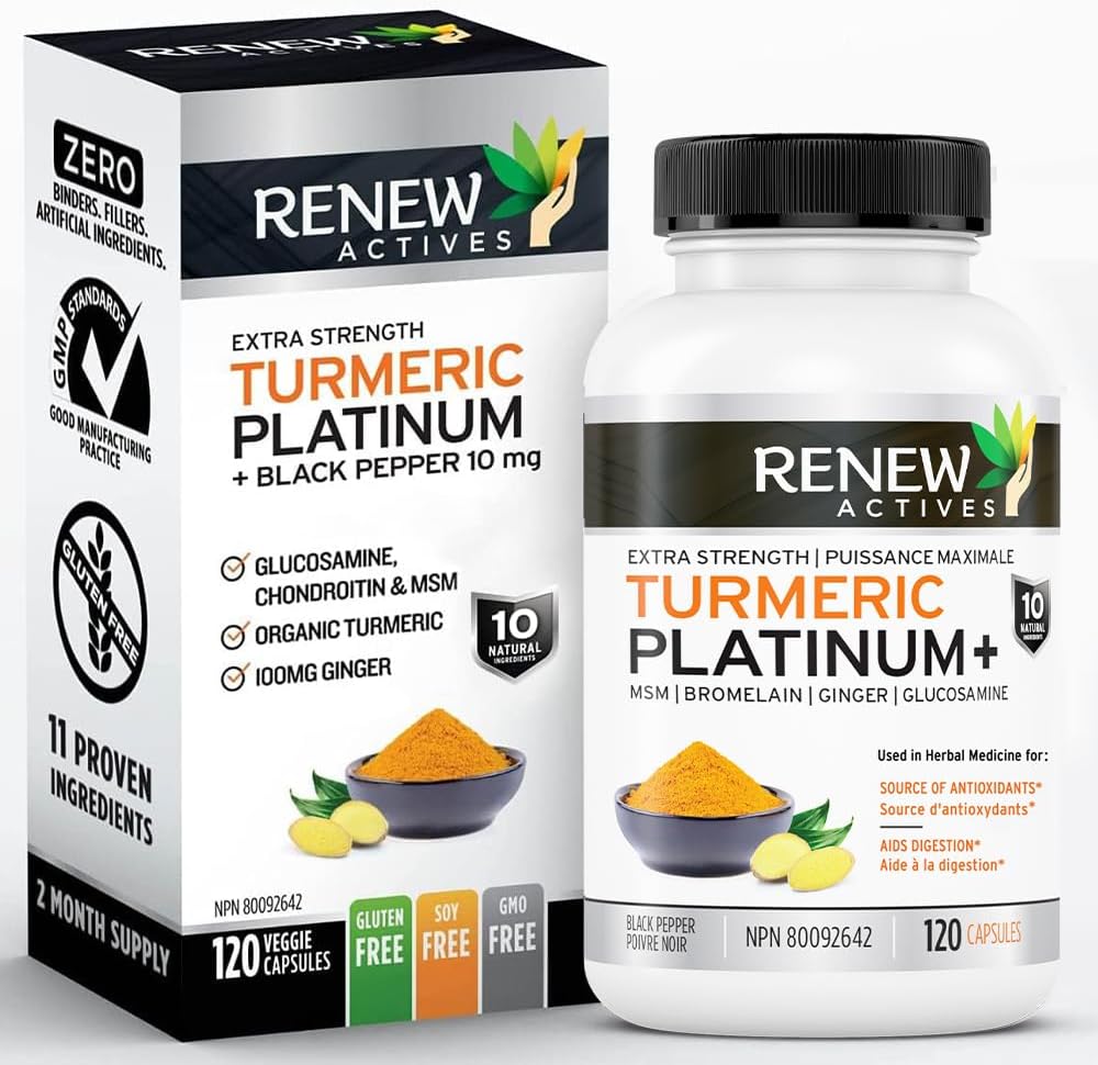 Renew Actives Turmeric Curcumin Supplement 120 Capsules