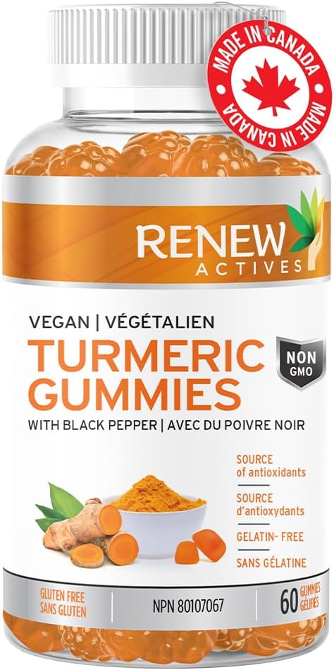 Renew Actives Turmeric Gummies with Black Pepper – 60 Pcs