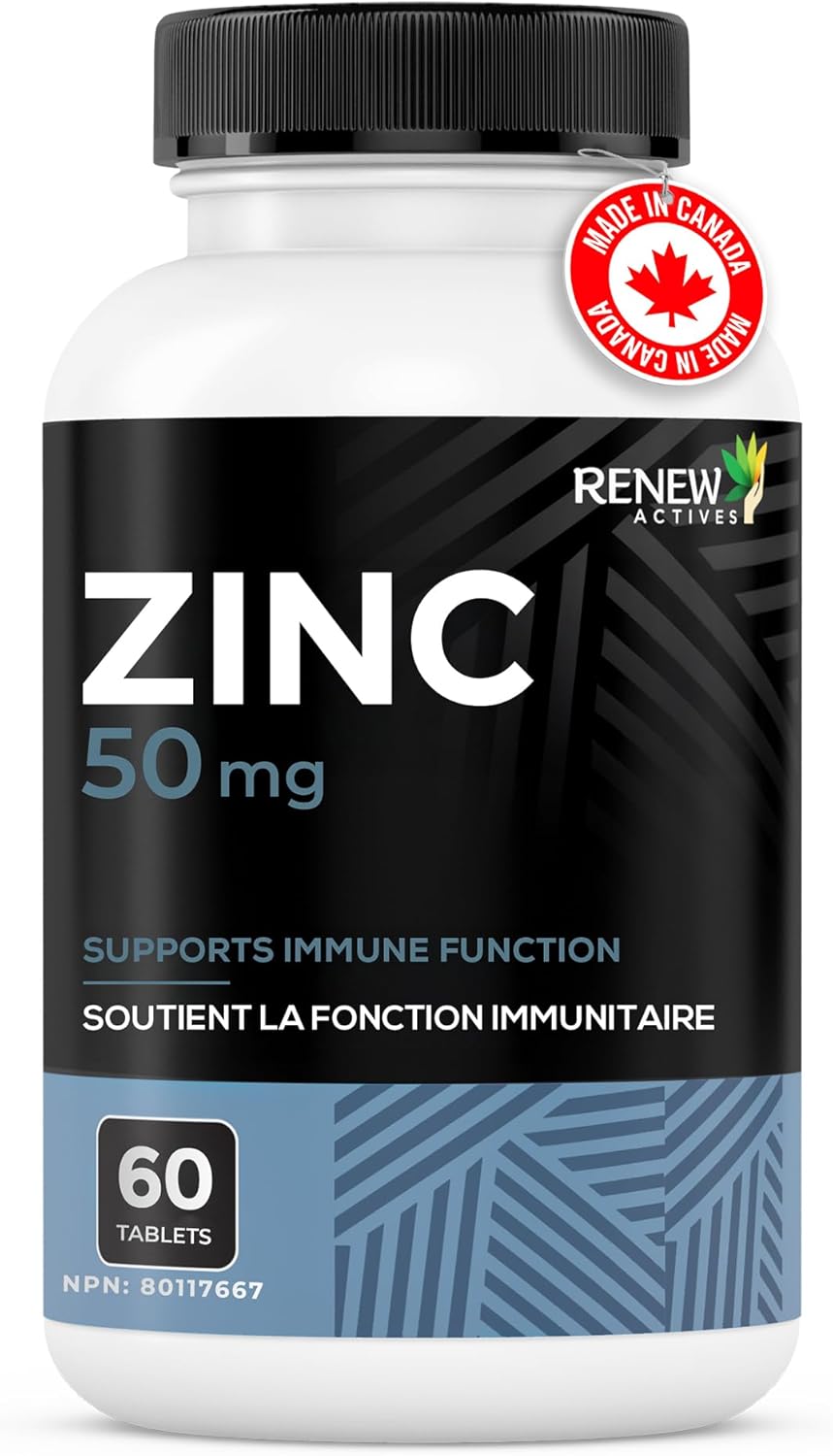 Renew Actives Zinc Supplements, 8 Month Supply (250 Count)