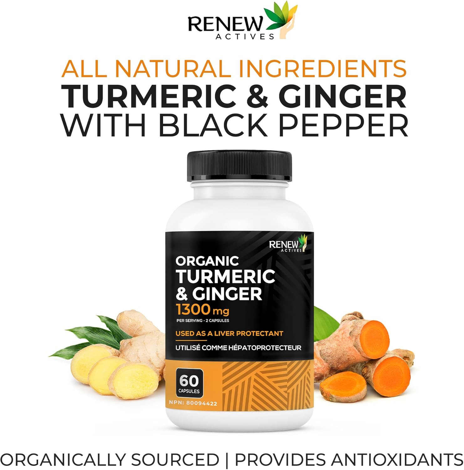 GINGER TURMERIC CURCUMIN Supplement Capsules