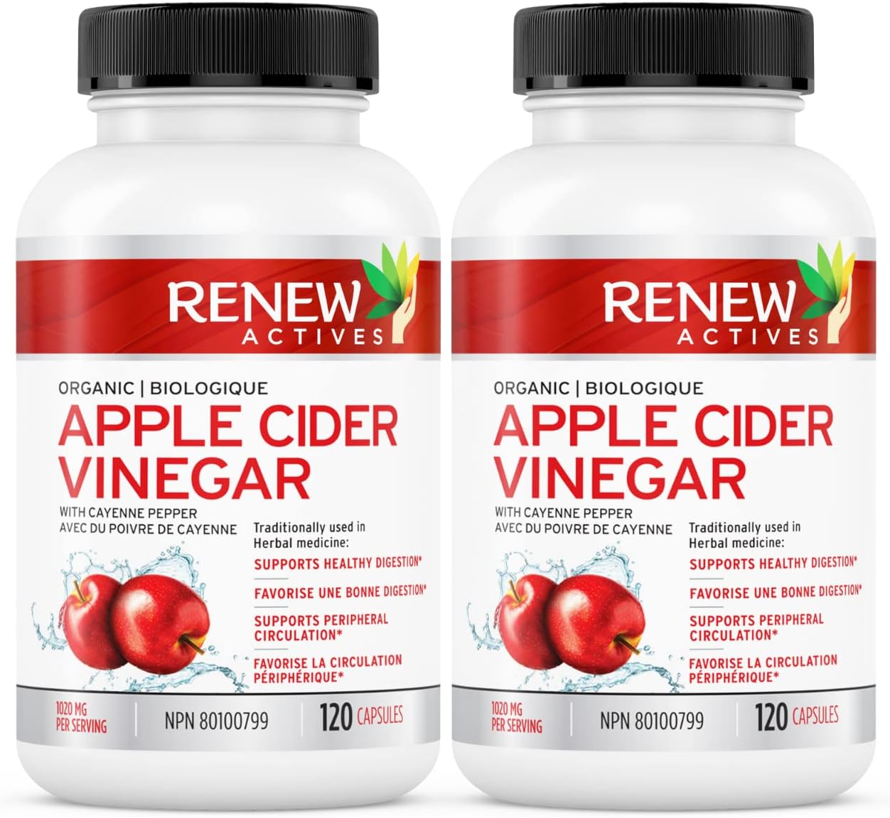 Renew Actives Apple Cider Vinegar 500mg + 10mg Cayenne Pepper