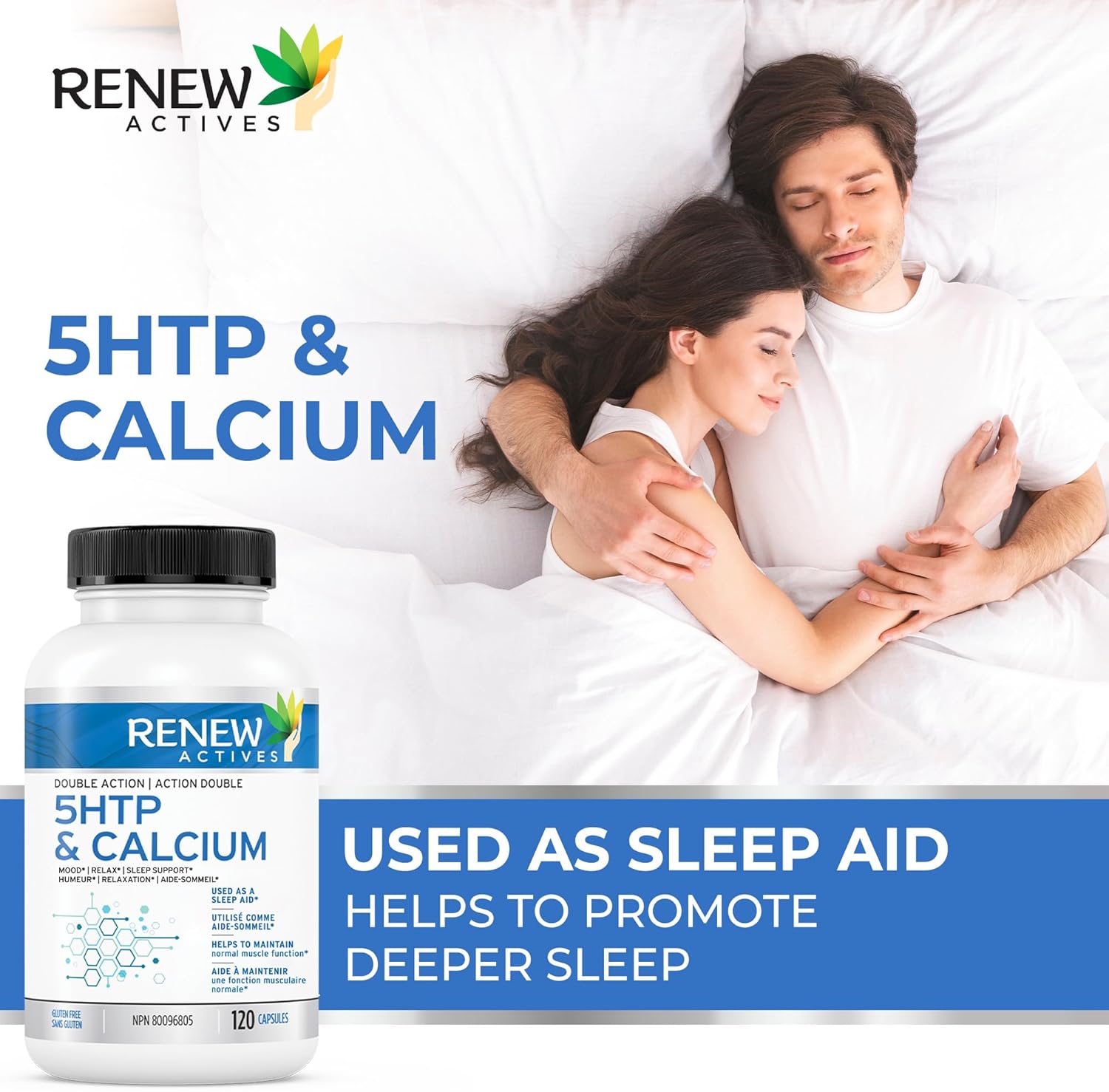 Renew Actives 5HTP & Calcium 200mg Supplement