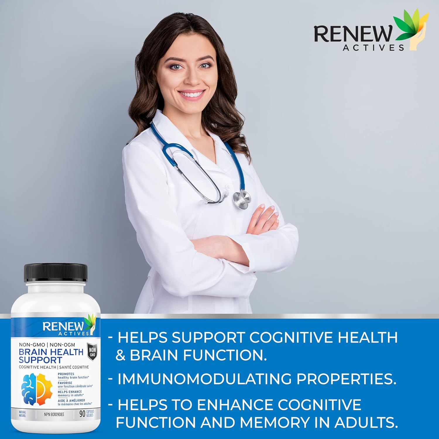 Renew Actives Natural Brain Health Support – 90 Capsules