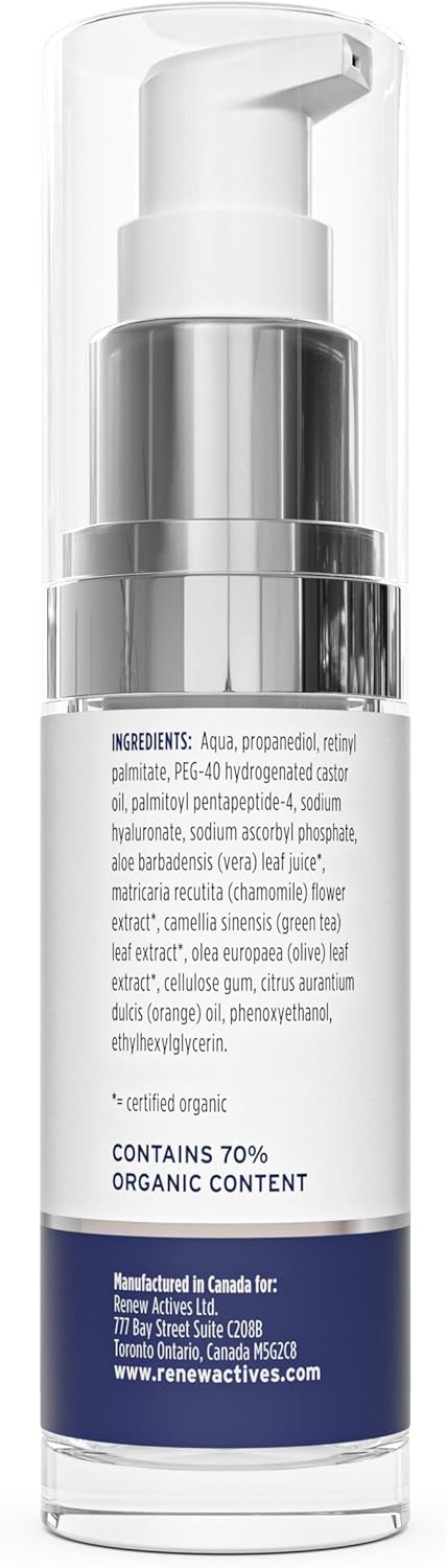 Renew Actives Retinol Serum for Face: Pure 1% Retinol Serum with Hyaluronic Acid