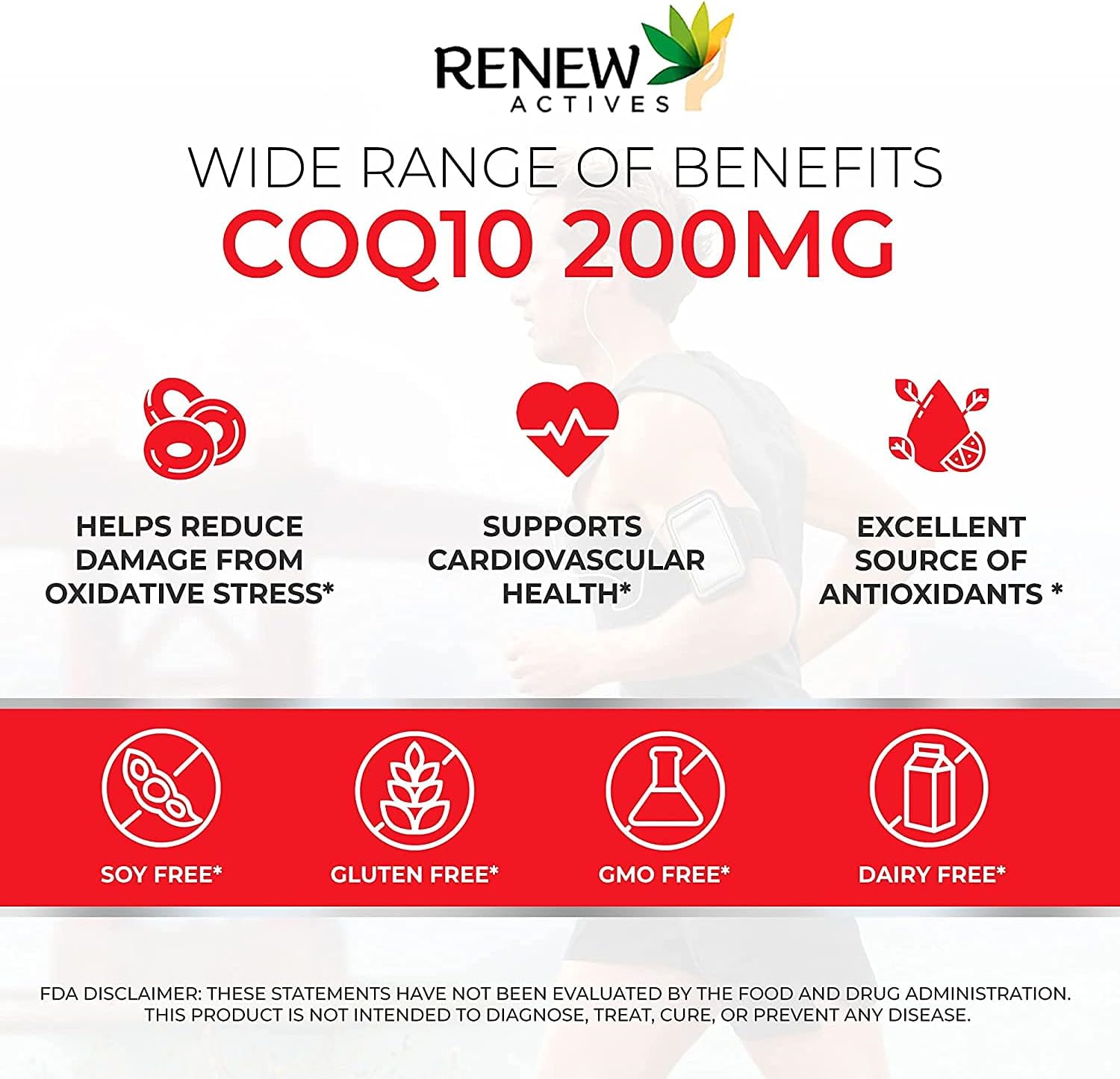 Renew Actives CoQ10 Ubiquinone Supplement: 200 Mg Daily Dose