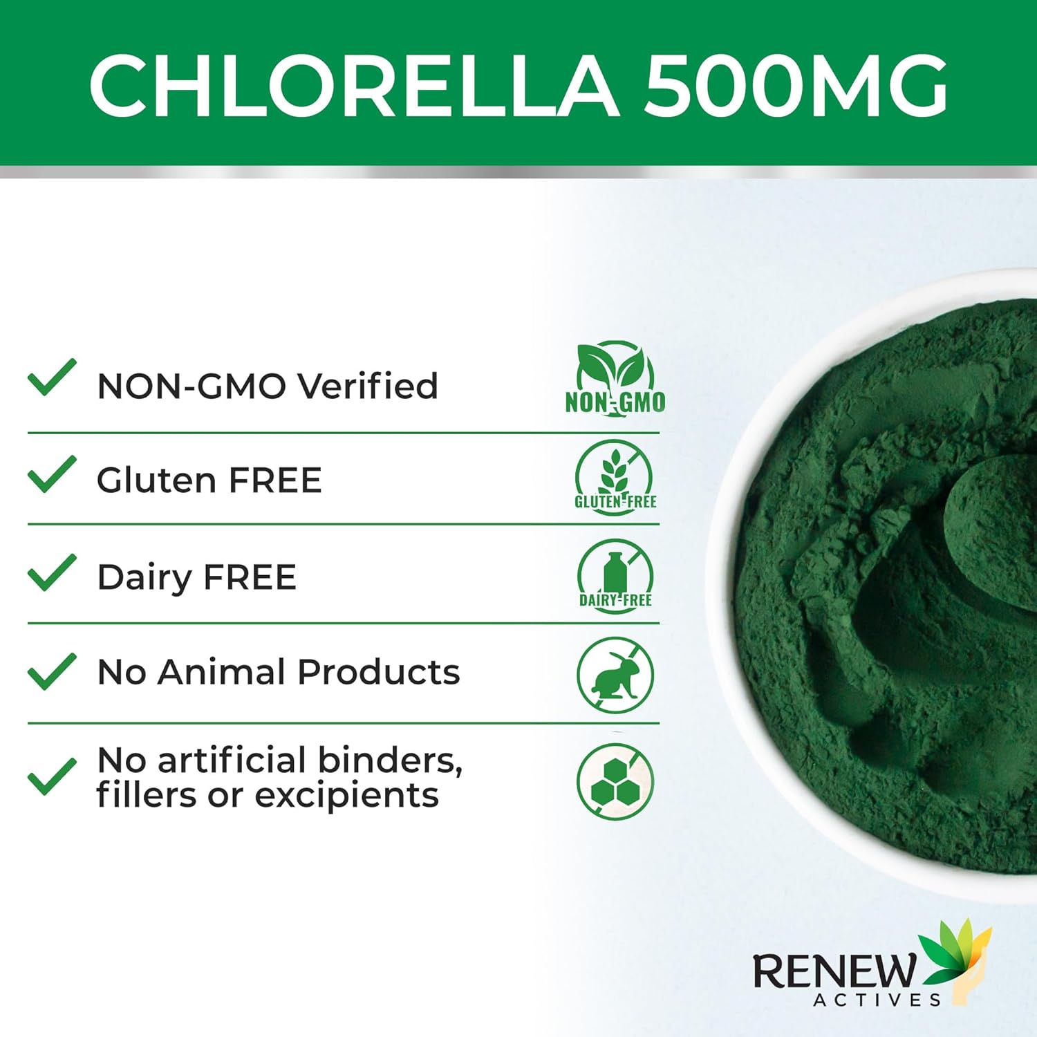 Renew Actives Chlorella Broken Cell Wall Algae 100mg