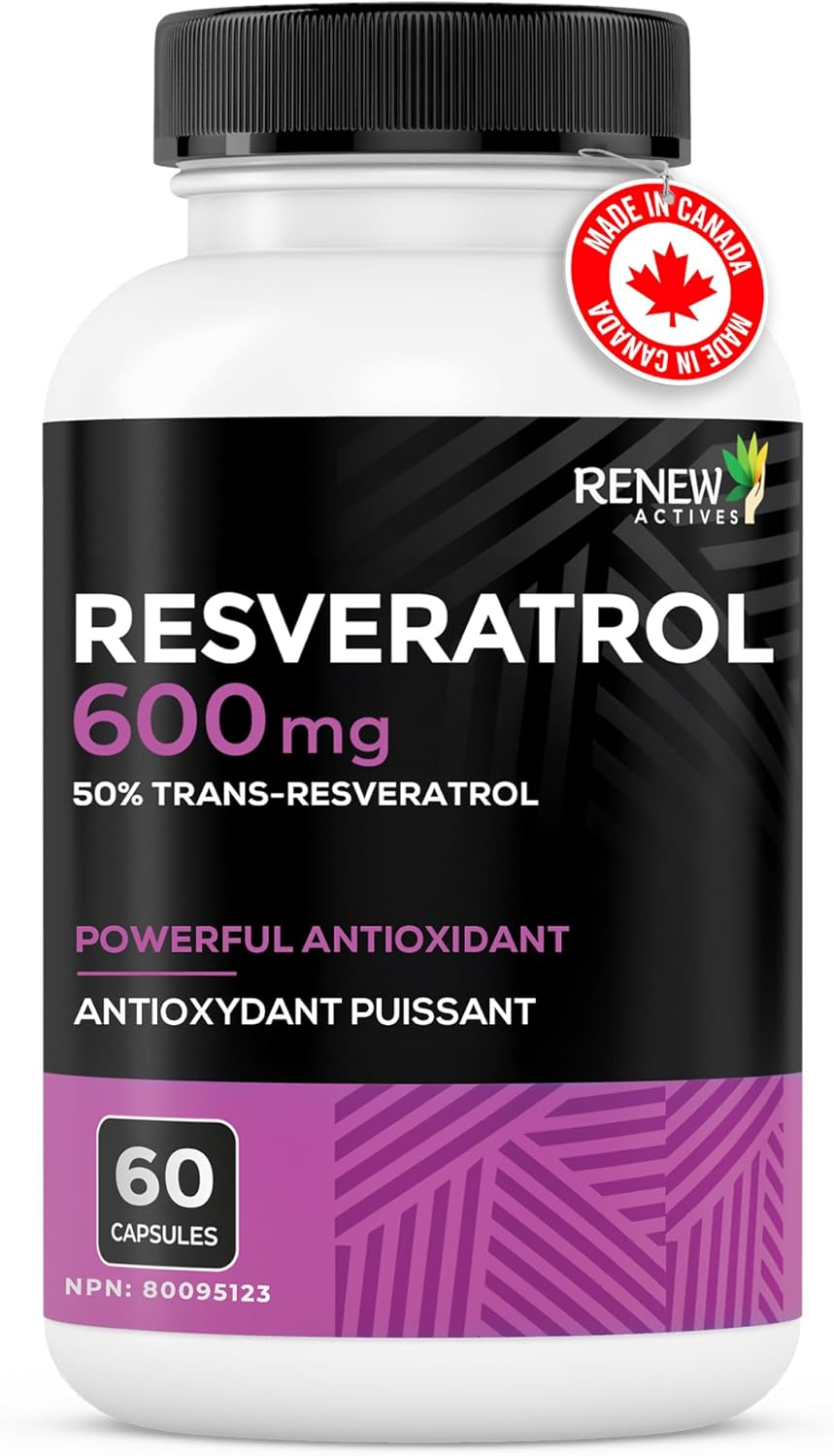 Renew Actives Optimized Resveratrol Supplement 600mg