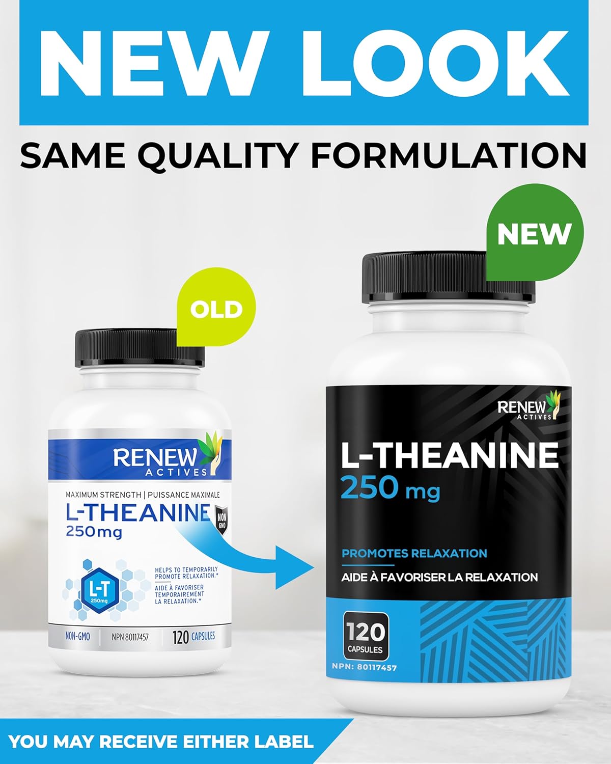 Renews Active L-Theanine Supplement, 250mg