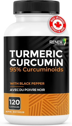 TURMERIC + BLACK PEPPER Capsules - Turmeric Curcumin w Bioperine