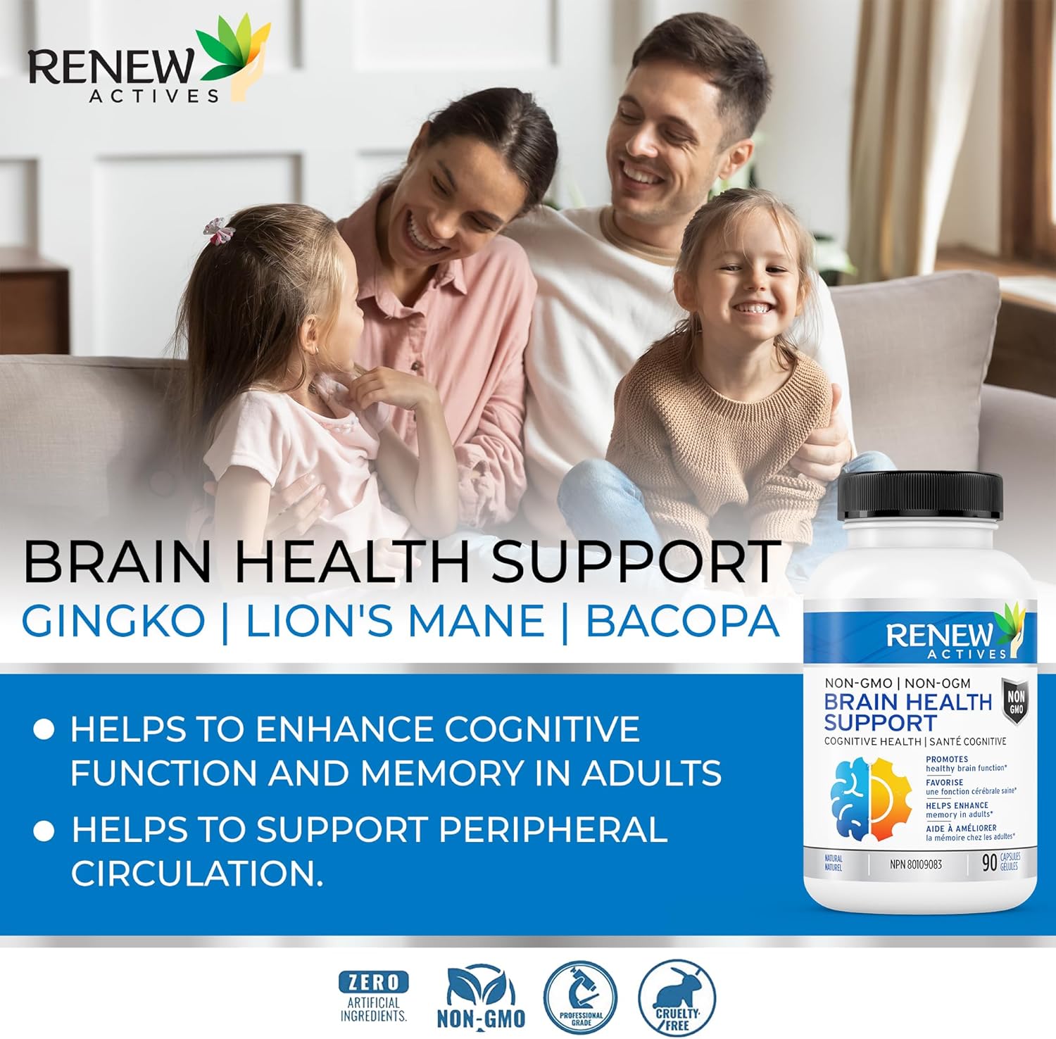 Renew Actives Natural Brain Health Support – 90 Capsules