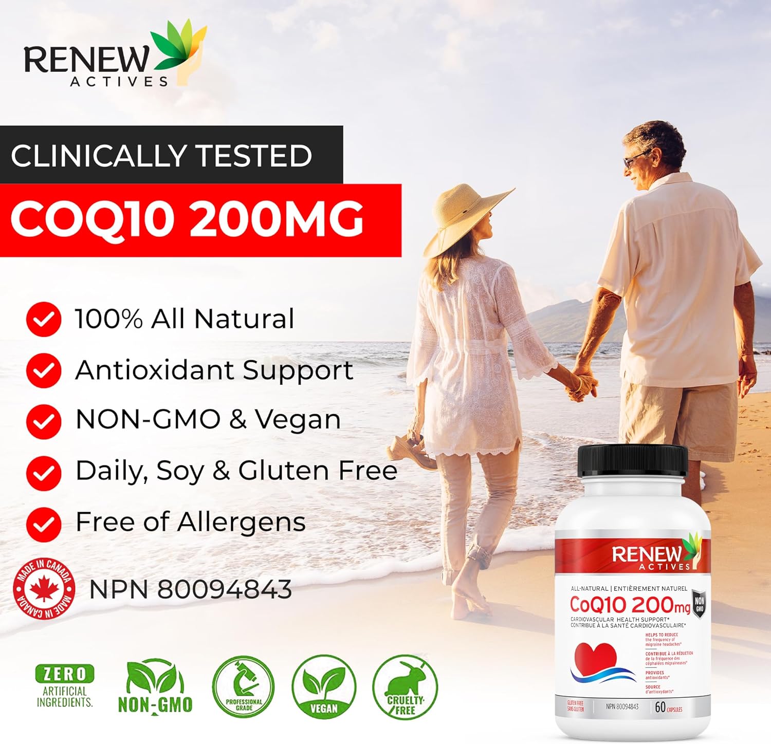 Renew Actives CoQ10 Ubiquinone Supplement: 200 Mg Daily Dose