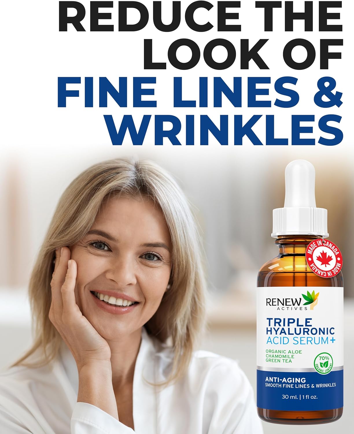 Renew Actives Hyaluronic Acid Serum for Face 30 mL / 1 Fl Oz