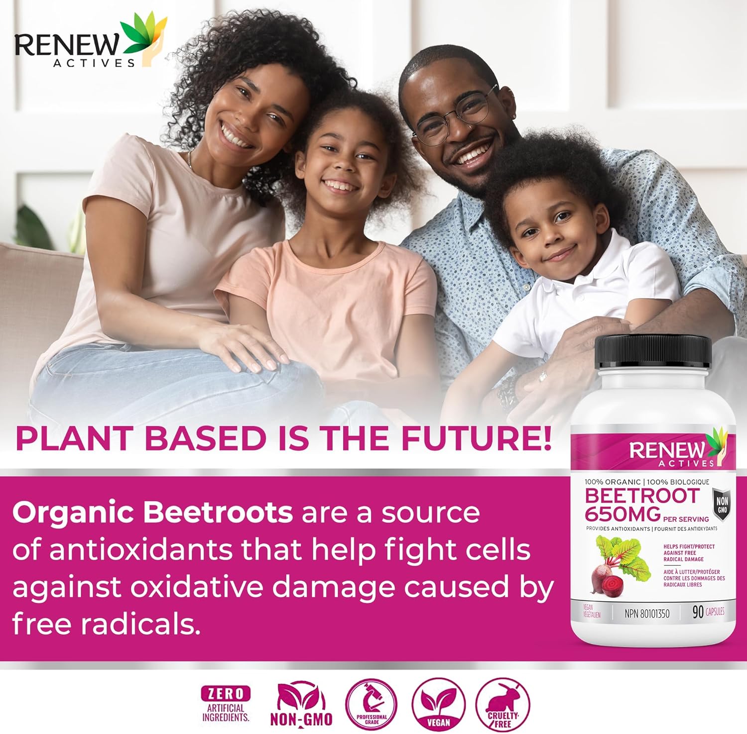 Renew Actives Organic Beetroot Supplement 1300mg