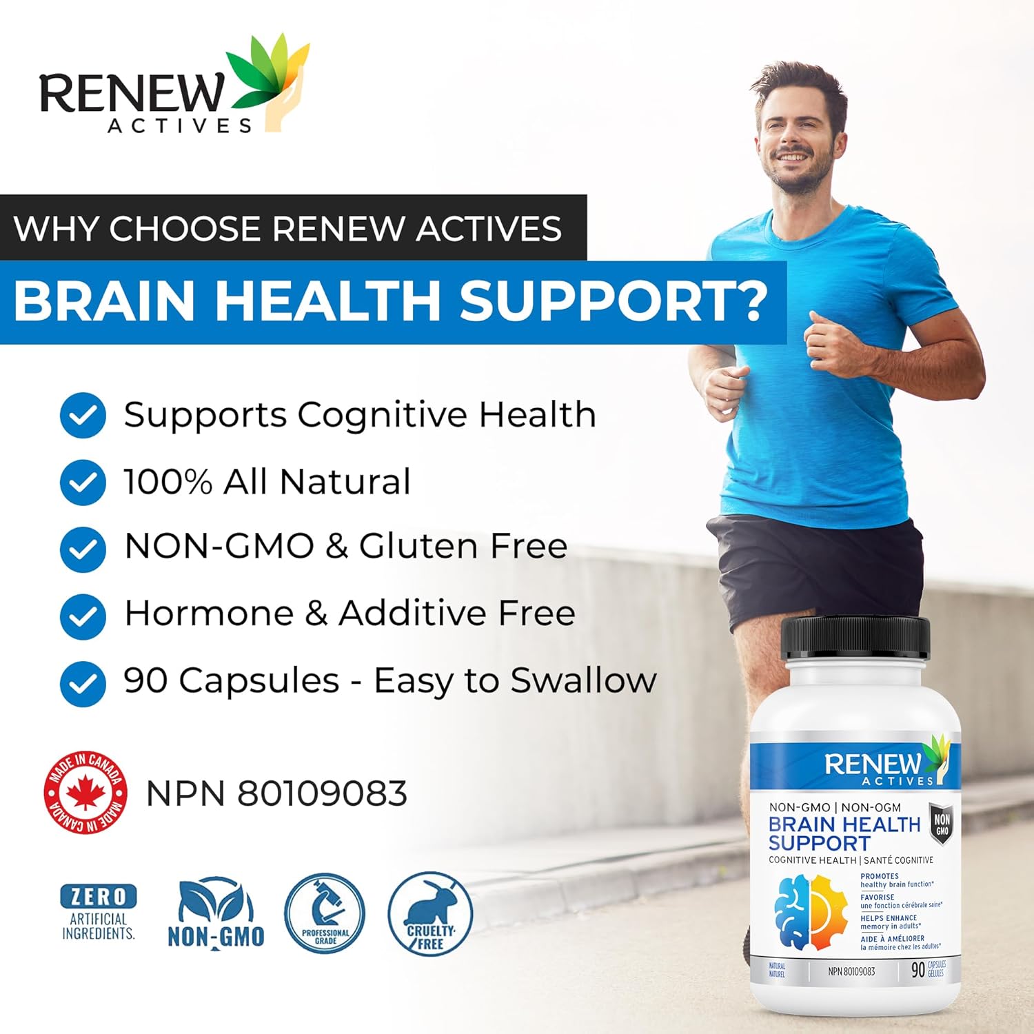 Renew Actives Natural Brain Health Support – 90 Capsules