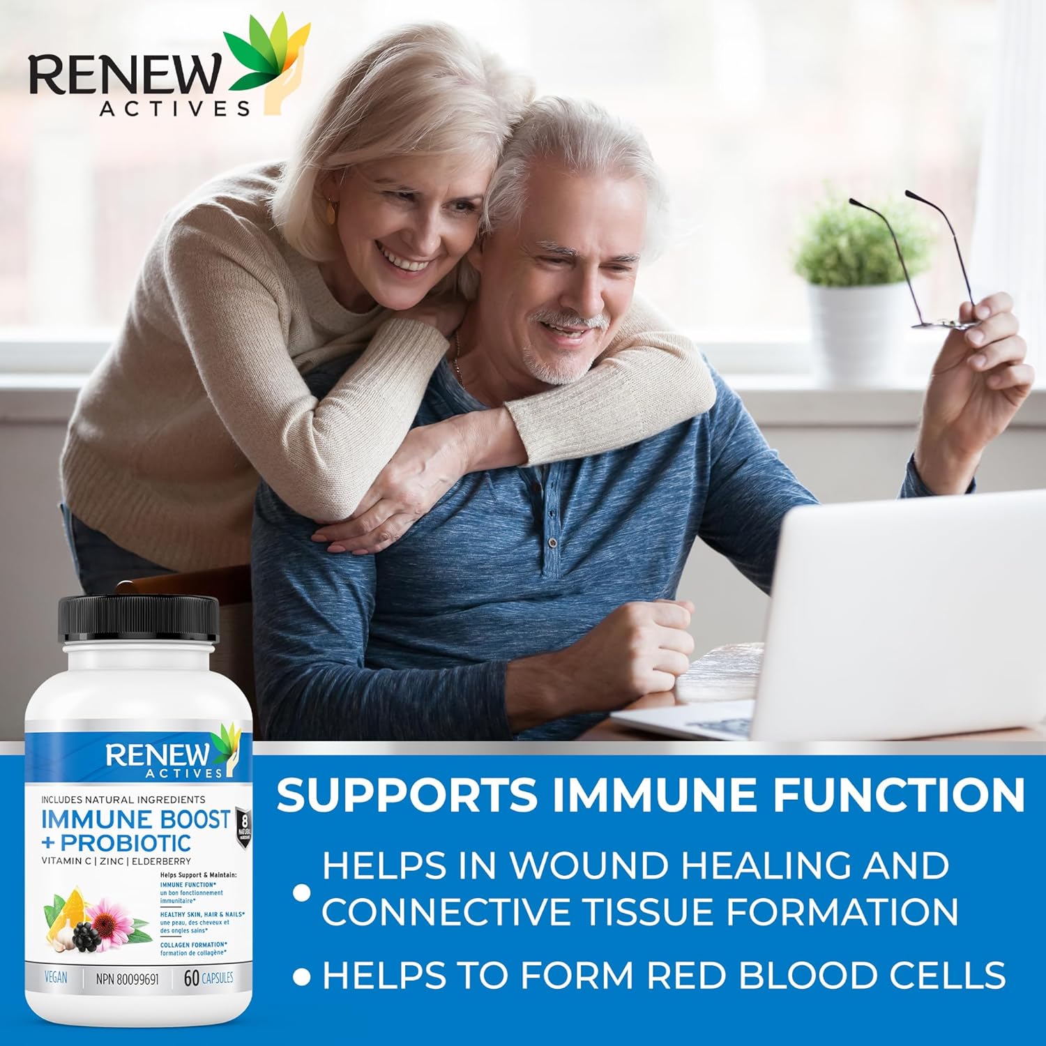 Renew Actives Wellness Support Supplement: Elderberry & Zinc