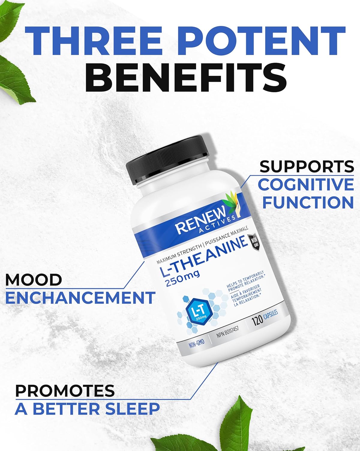 Renews Active L-Theanine Supplement, 250mg