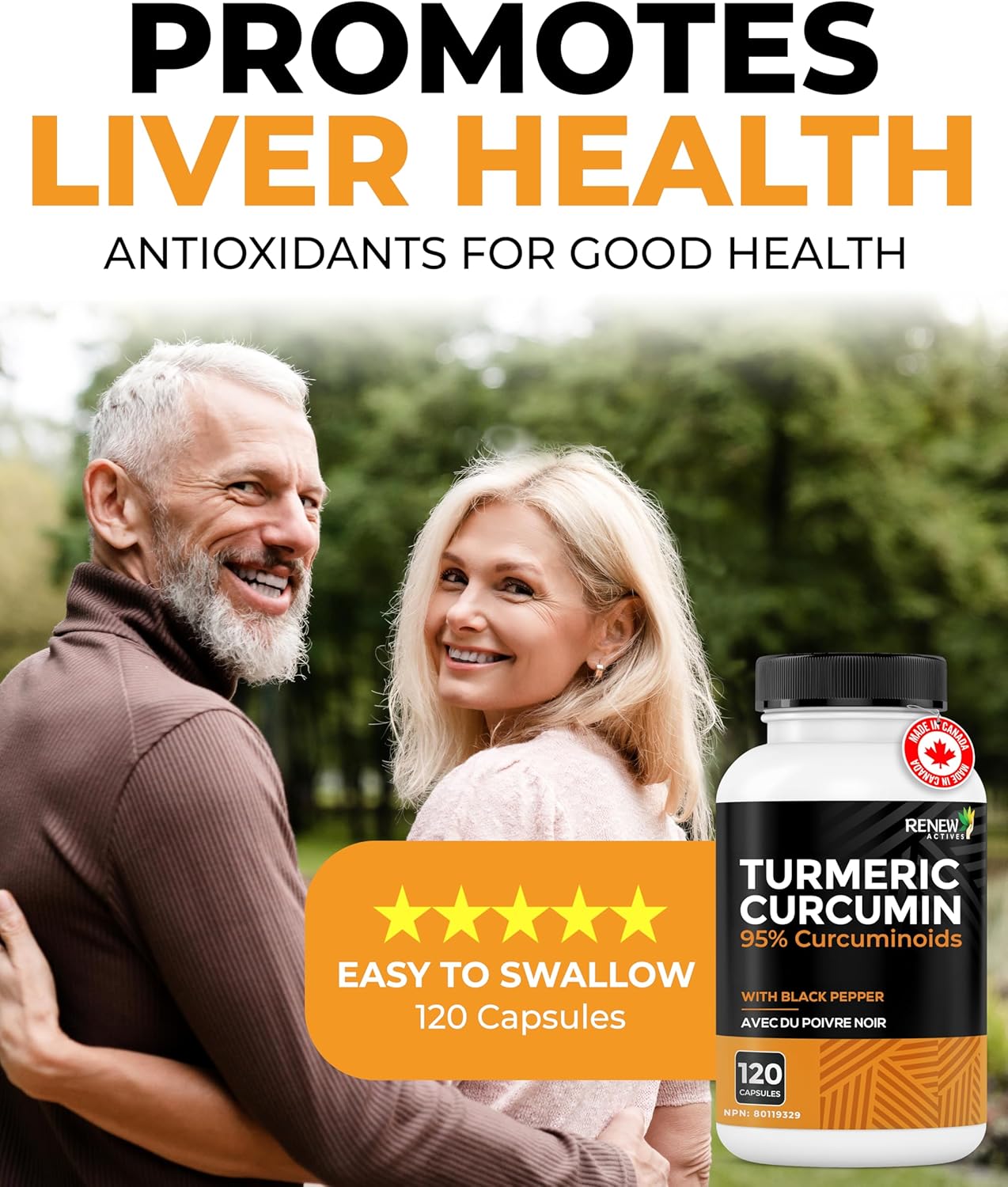 TURMERIC + BLACK PEPPER Capsules - Turmeric Curcumin w Bioperine