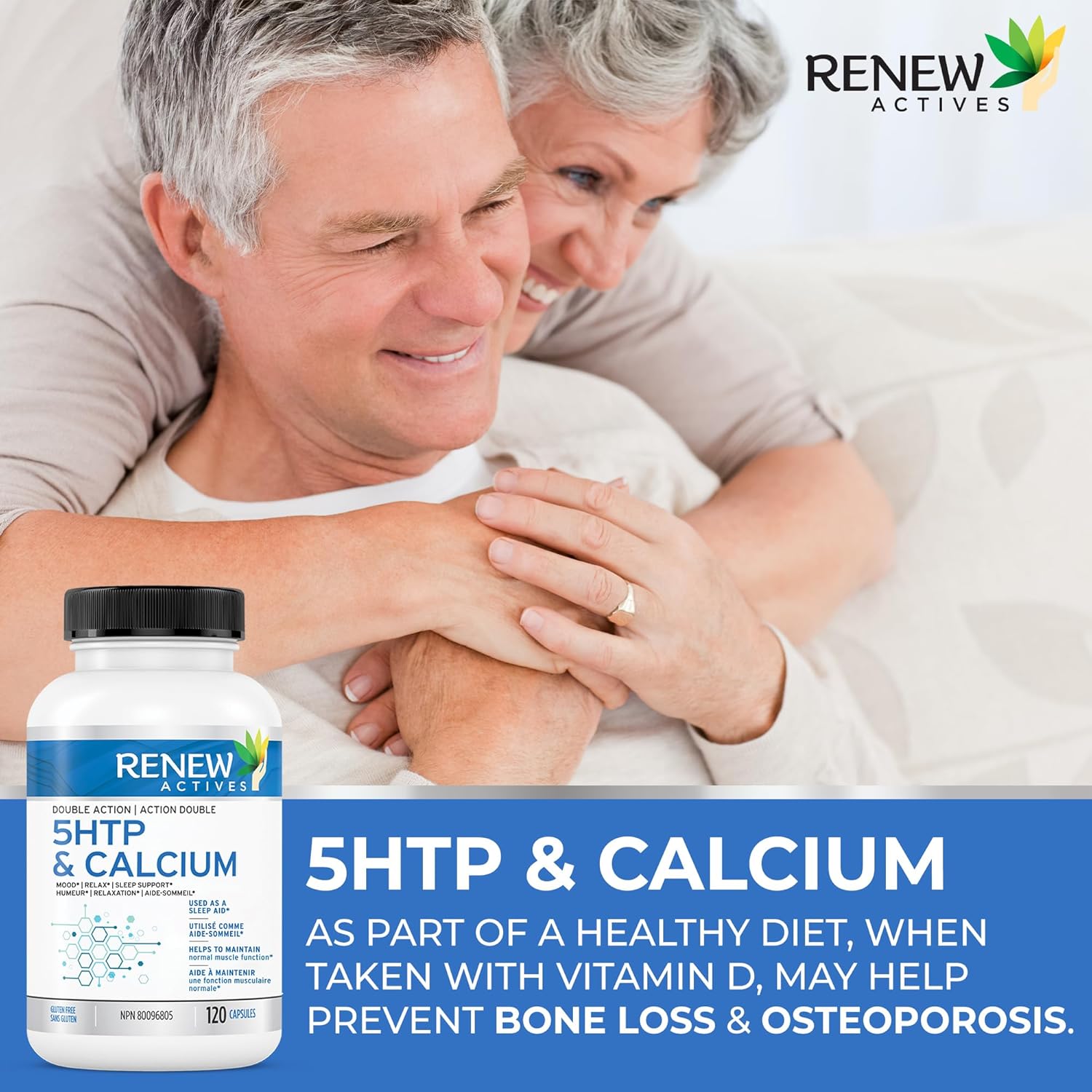 Renew Actives 5HTP & Calcium 200mg Supplement