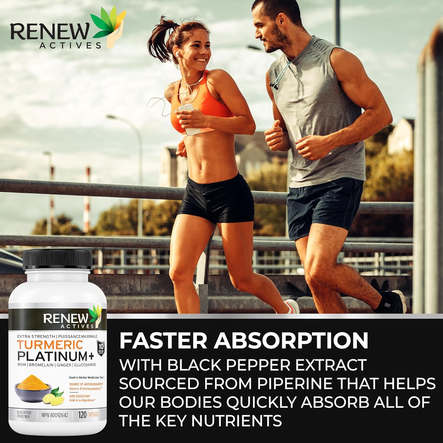 Renew Actives Turmeric Curcumin Supplement 120 Capsules