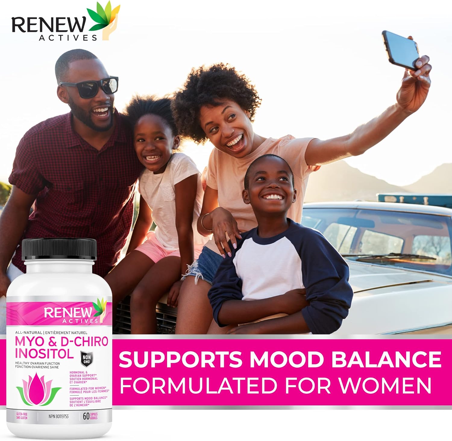 Renew Actives Myo-Inositol & D-Chiro Inositol Capsules 40:1 Ratio for Max Absorption