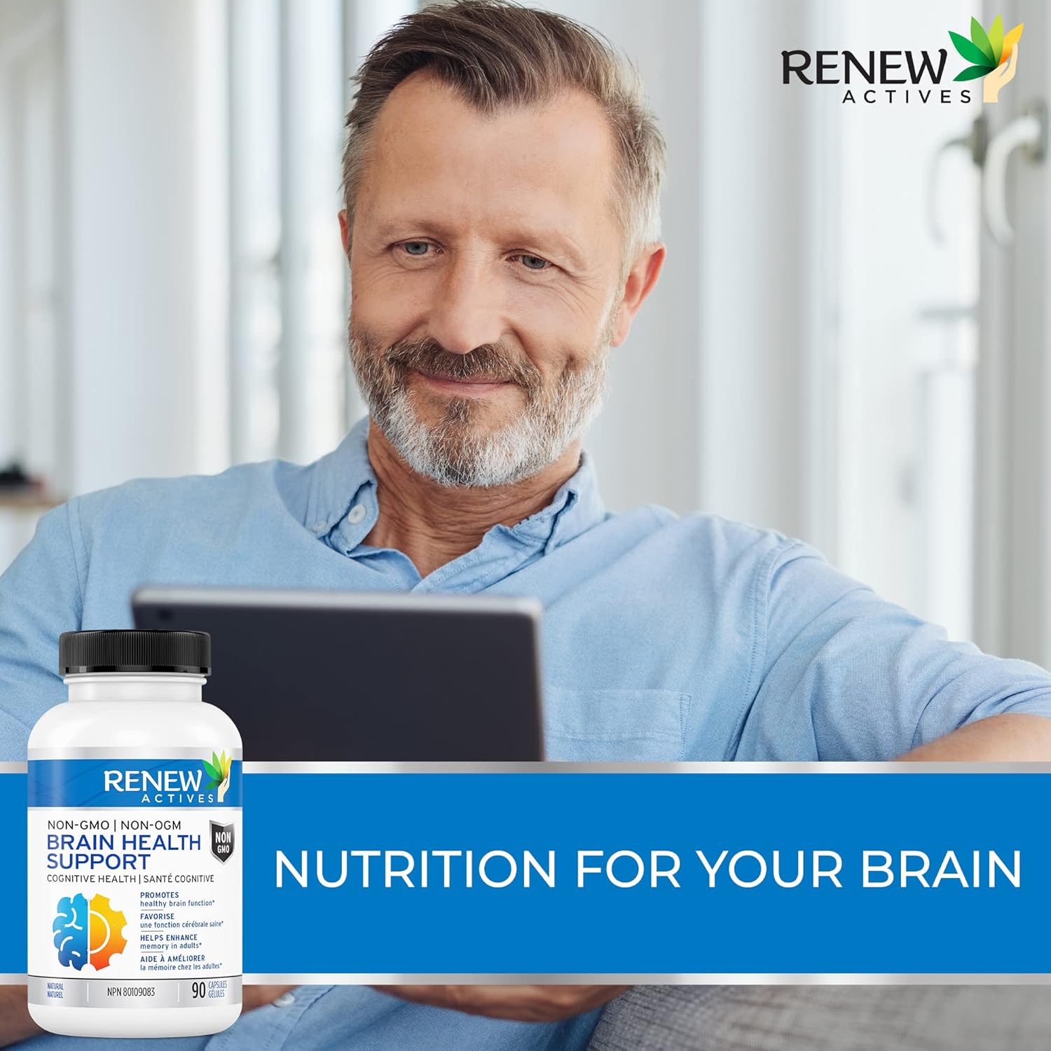 Renew Actives Natural Brain Health Support – 90 Capsules