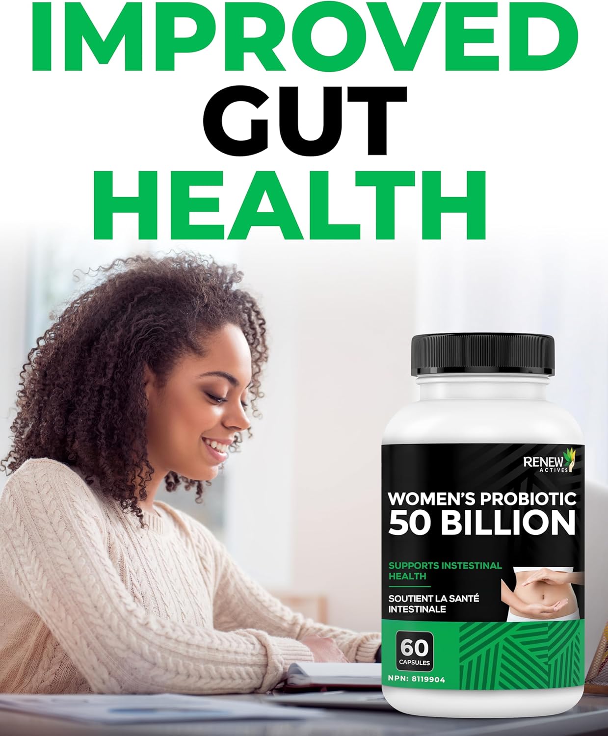 Renew Actives 50 Billion Probiotics for Women with MAKTREK Bi-Pass Technology