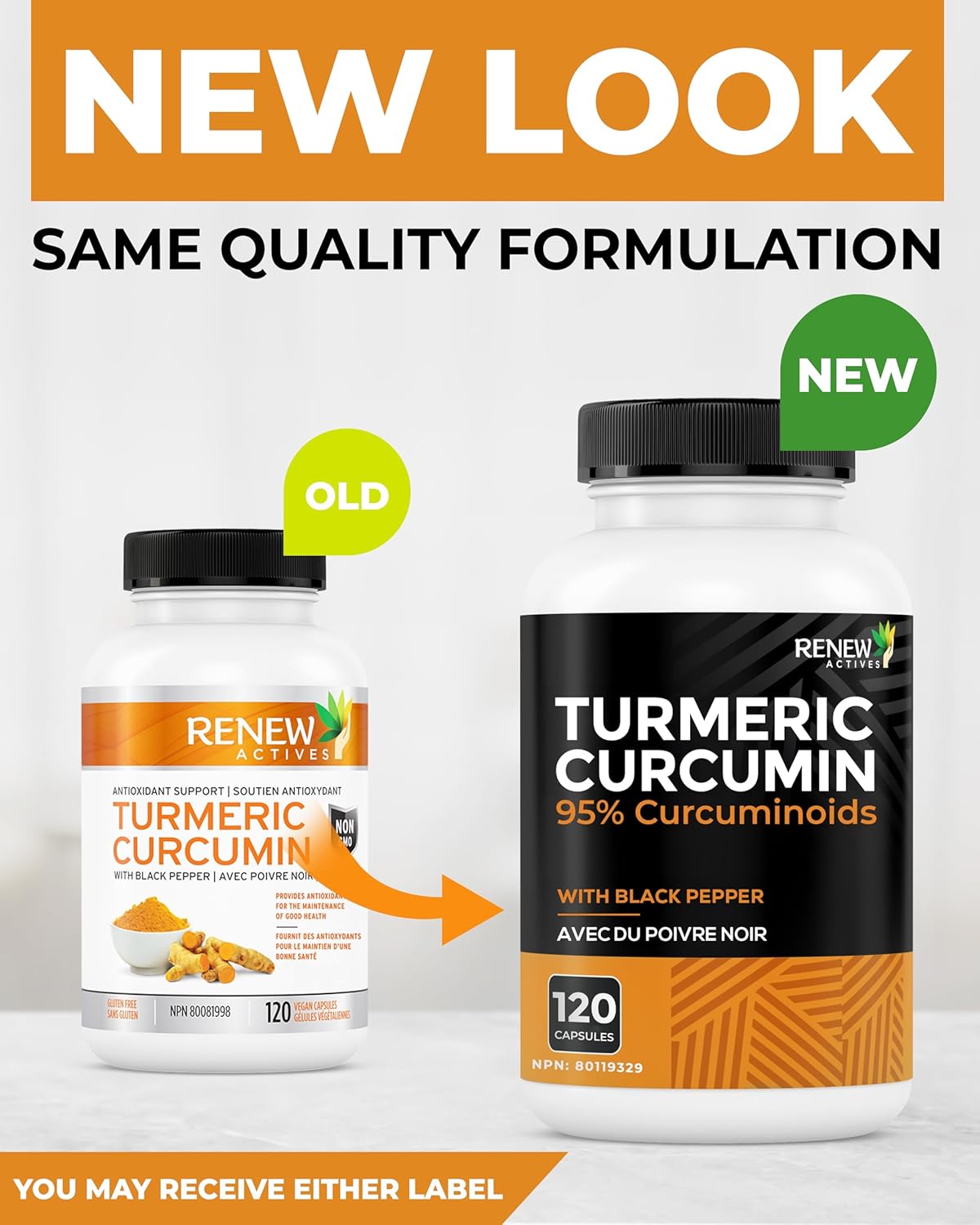TURMERIC + BLACK PEPPER Capsules - Turmeric Curcumin w Bioperine