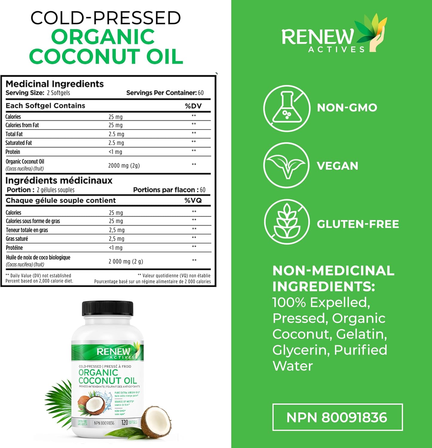 Coconut Oil Capsules for Hair Growth, Radiant Skin & Weight Loss