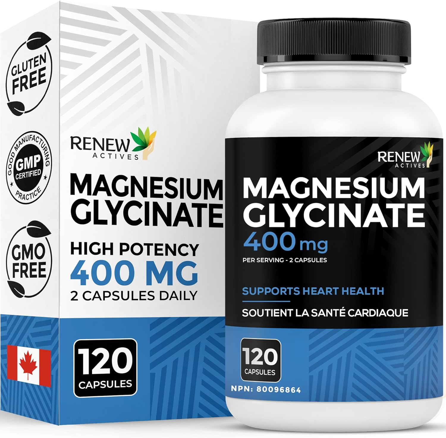 Renew Actives Magnesium Glycinate Supplement 200 mg