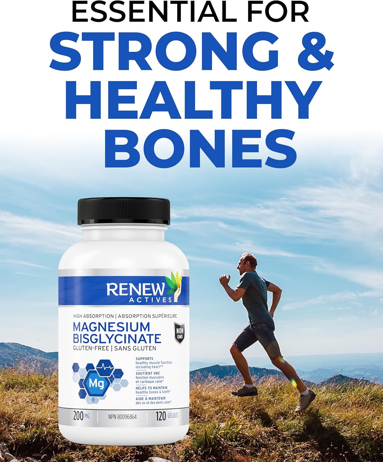 Renew Actives Magnesium Glycinate Supplement 200 mg