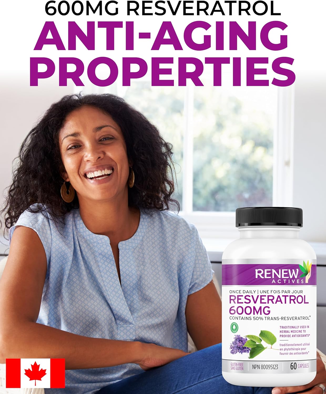 Renew Actives Optimized Resveratrol Supplement 600mg