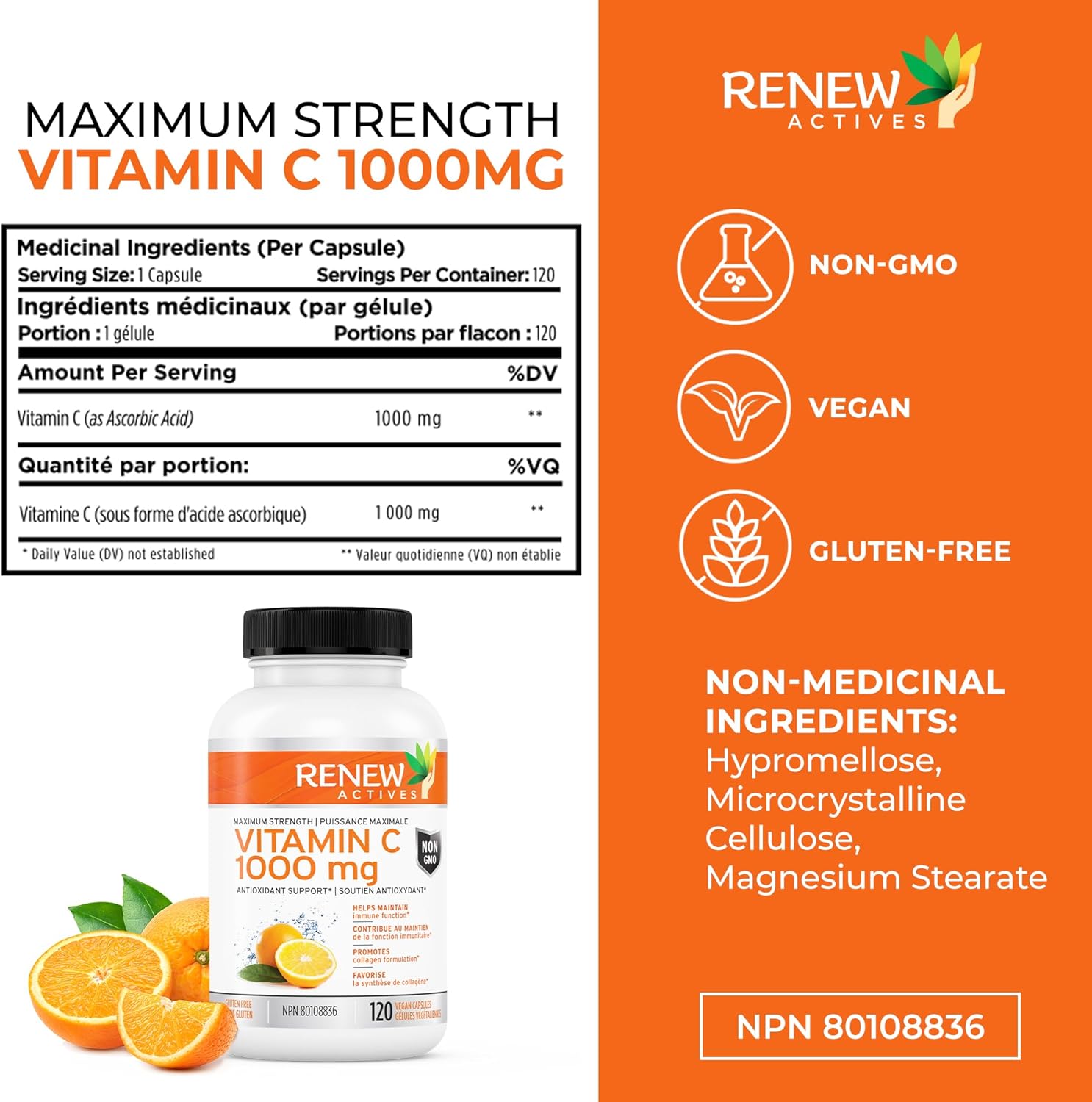 Renew Actives Vitamin C Supplement – High-Strength Vitamin C 1000mg