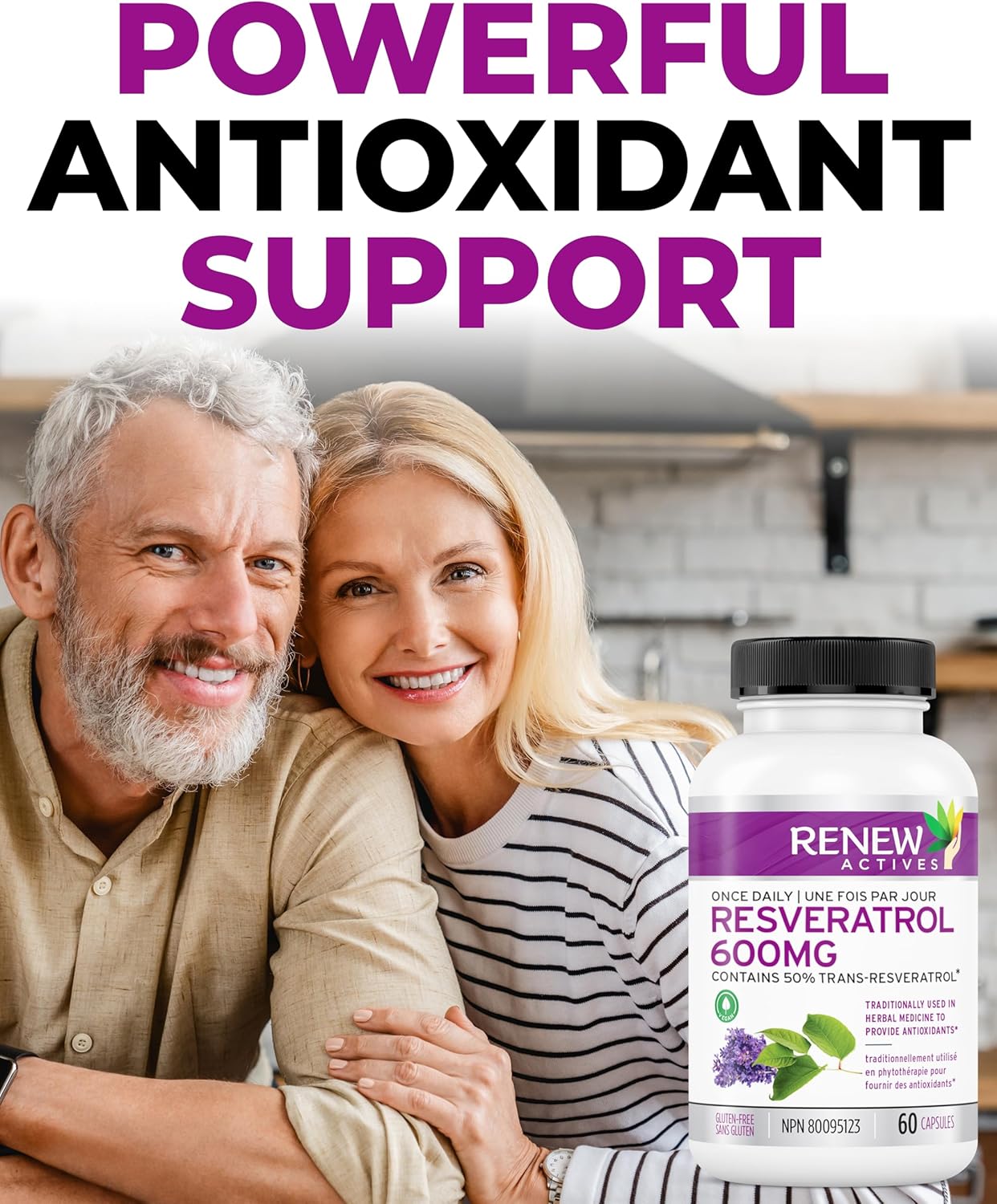 Renew Actives Optimized Resveratrol Supplement 600mg