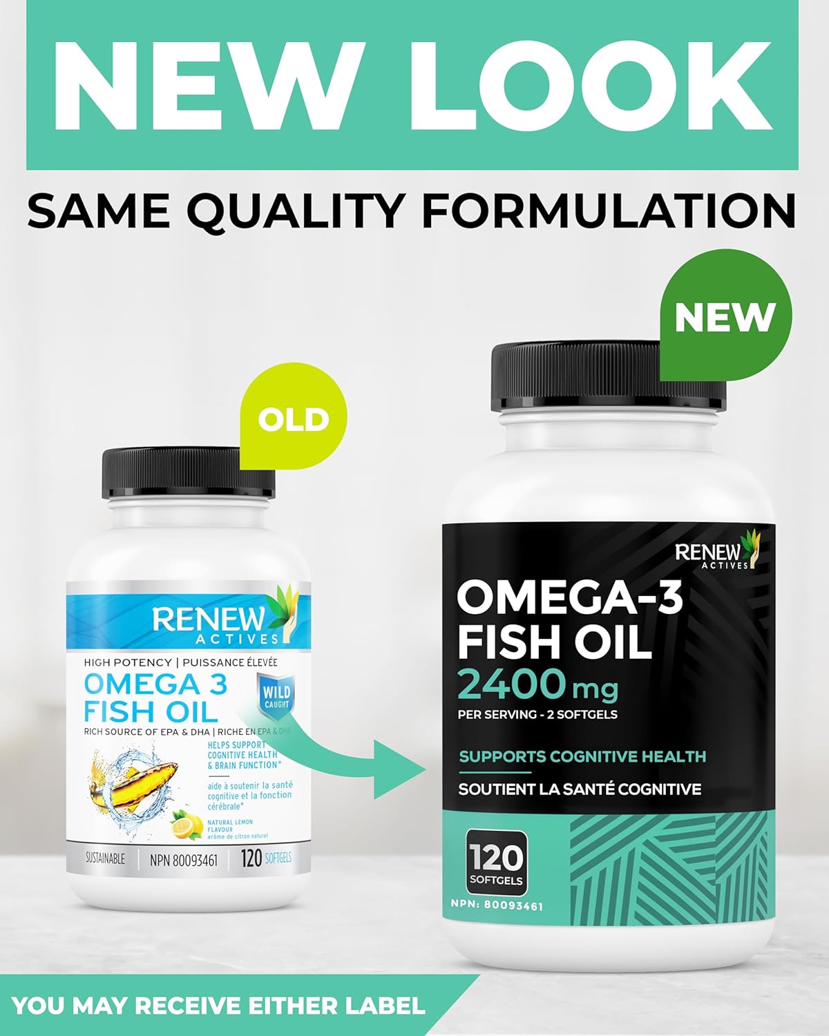 Renew Actives Omega-3 Fish Oil 1200 Mg