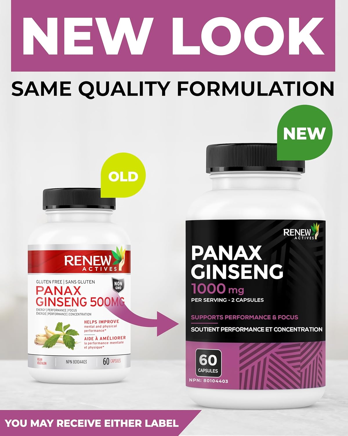 Renew Actives Panax Ginseng 500 mg