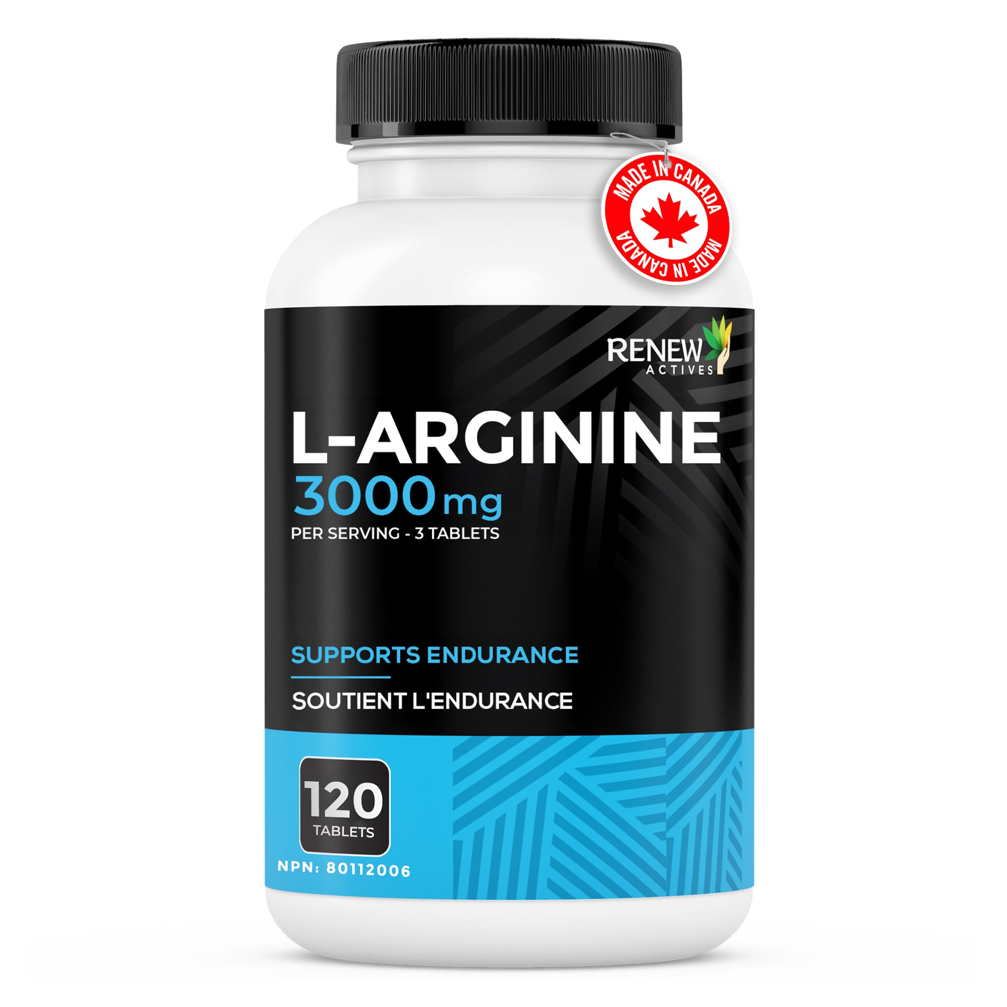 Renew Actives L-Arginine 1000mg, 120 Count