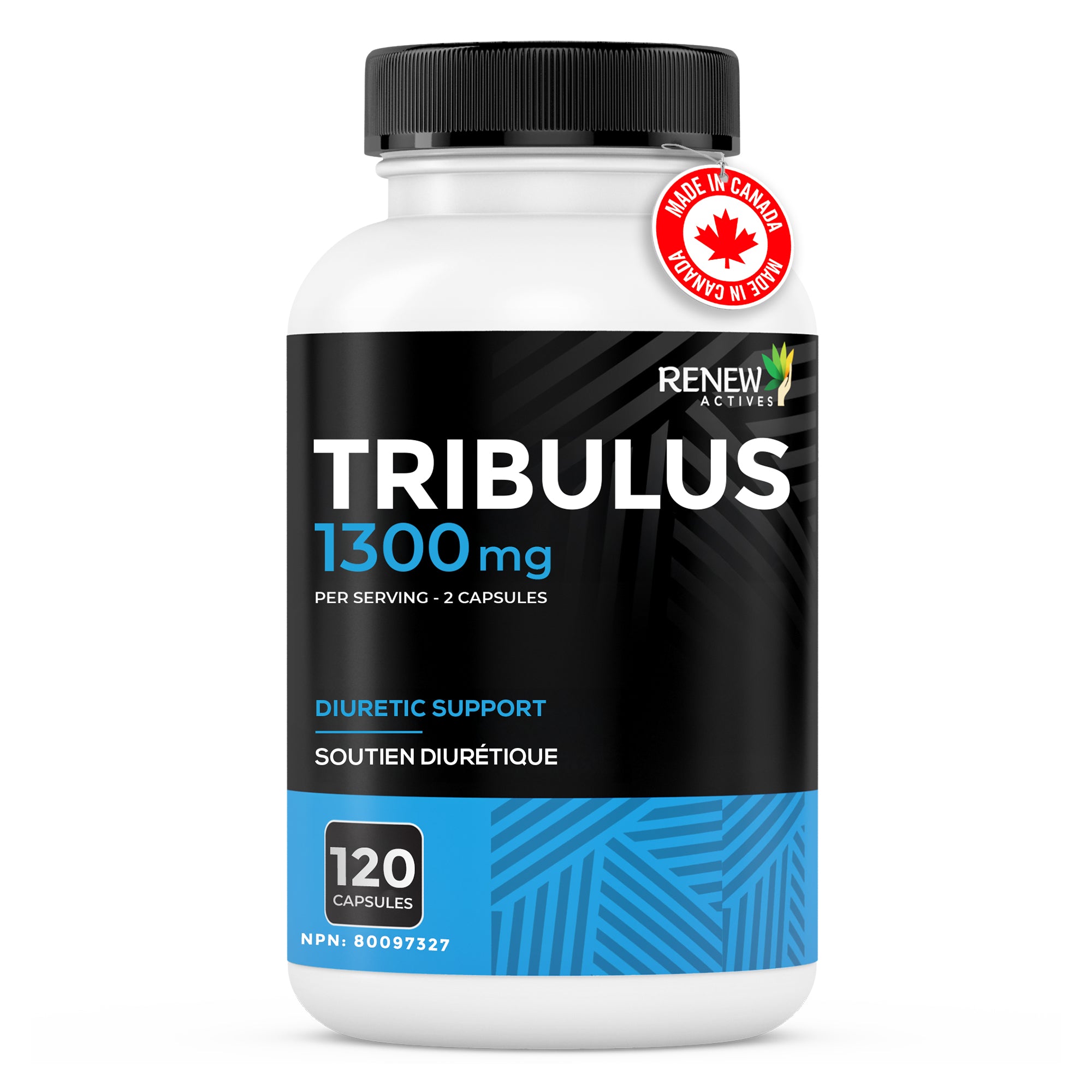 Renew Actives Tribulus Terrestris Extract: 1300mg Tribulus Powder Supplement with 45% Saponins