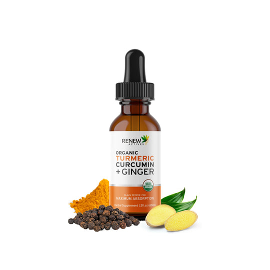 Renew Actives Organic Turmeric Curcumin Liquid Extract with Ginger & Lemon Oil