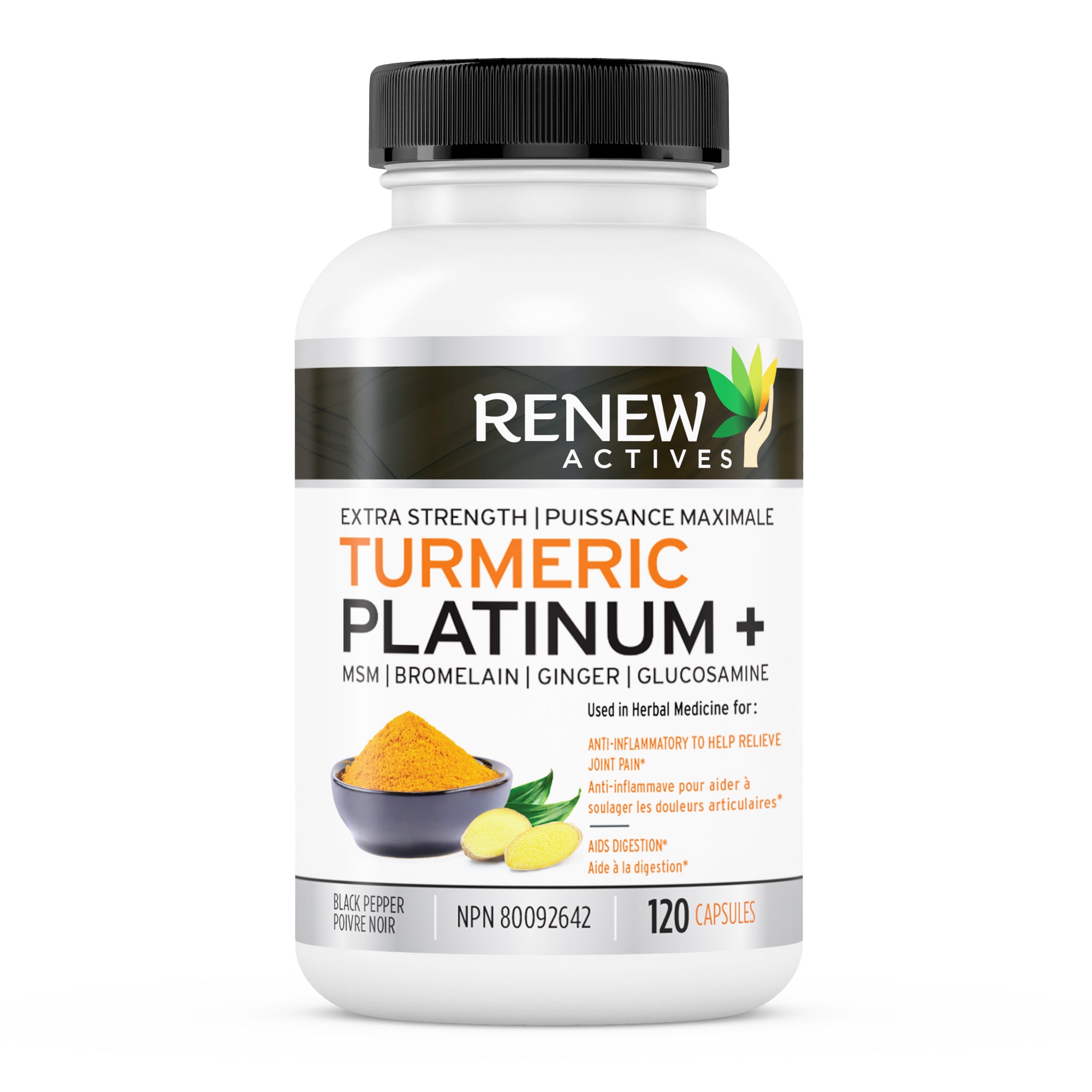 Renew Actives Turmeric Curcumin Supplement 120 Capsules