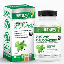 Load image into Gallery viewer, Renew Actives Ginkgo Biloba Brain Supplement w Red Panax Ginseng Extract - Brain Energy Supplements
