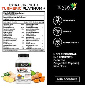 Renew Actives Turmeric Curcumin Supplement 120 Capsules