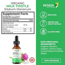 Load image into Gallery viewer, Renew Actives Milk Thistle Liquid Extract - Vegan Liver Cleanse Supplement Drops, 2 fl oz
