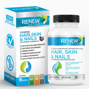 Renew Actives Skin, Hair and Nails Vitamins for Women & Men