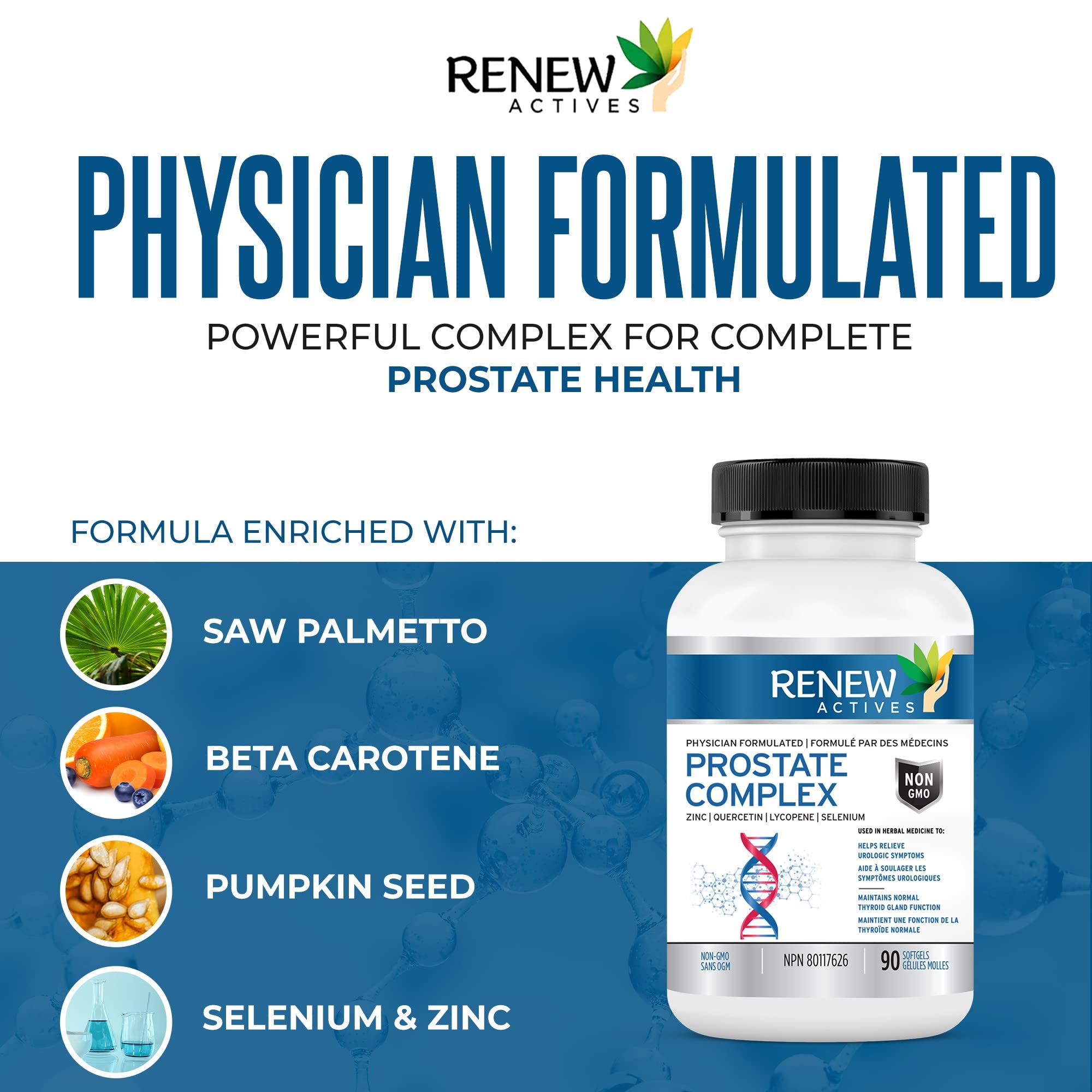 Renew Actives Prostate Complex with Saw Palmetto - 90 Count