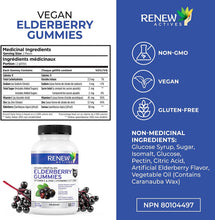 Load image into Gallery viewer, Renew Actives Elderberry Gummies – 60Pcs Vitamin C with Zinc
