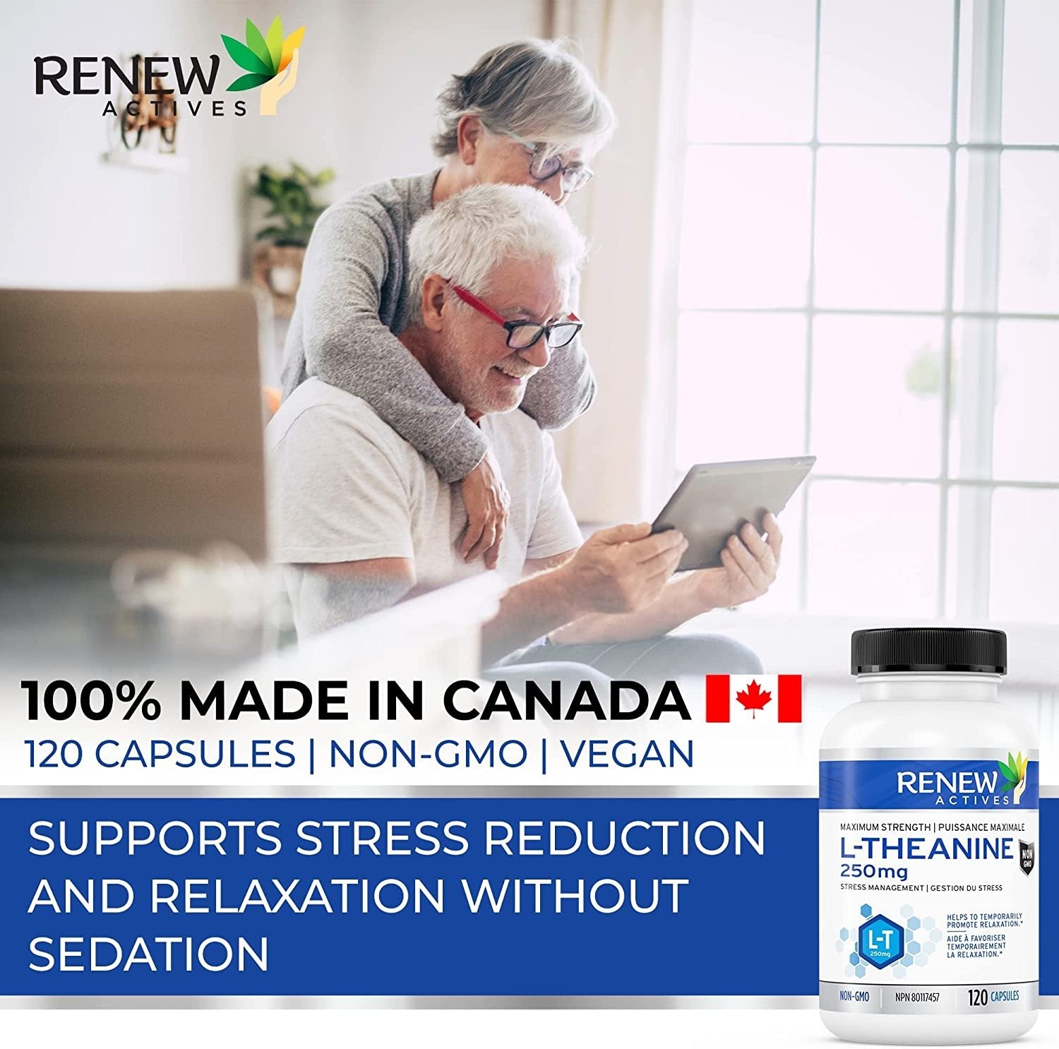 Renews Active L-Theanine Supplement, 250mg