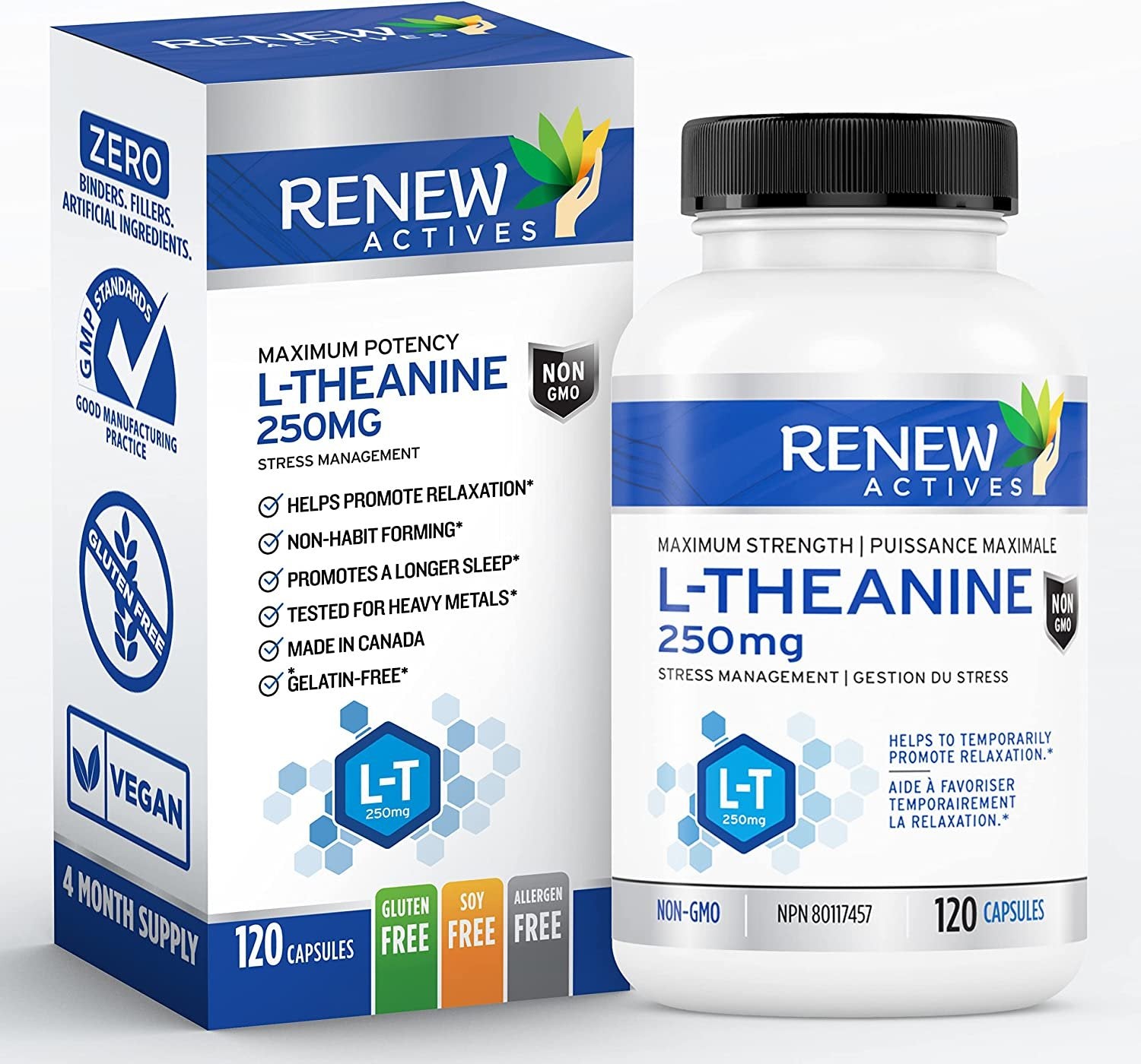 Renews Active L-Theanine Supplement, 250mg