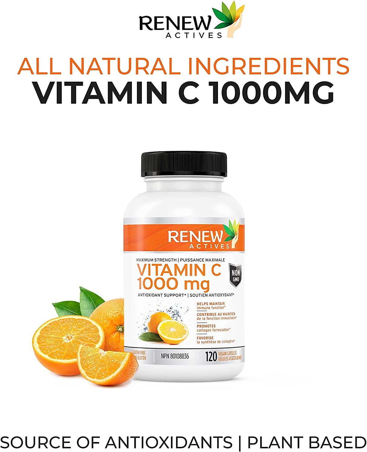 Renew Actives Vitamin C Supplement – High-Strength Vitamin C 1000mg