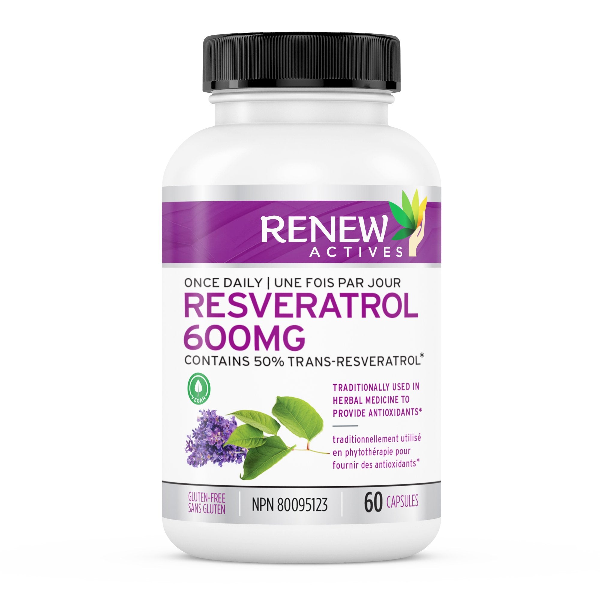Renew Actives Optimized Resveratrol Supplement 600mg